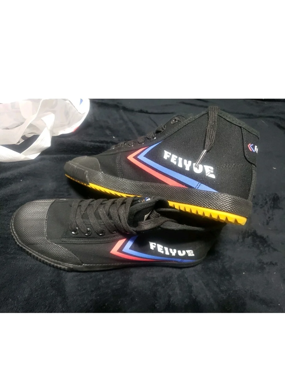 Feiyue Mens 7 Black Hightop Sneakers Walking Shoes Kung Fu Soccer Style Womens 9
